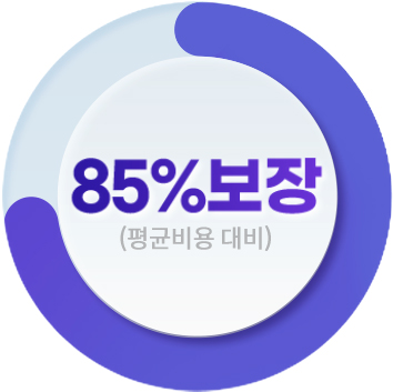 85%보장(평균비용 대비)