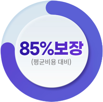 85%보장(평균비용 대비)