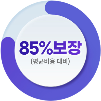 85%보장(평균비용 대비)