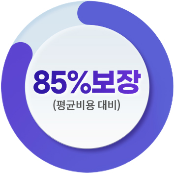 85%보장(평균비용 대비)