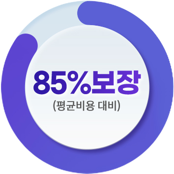 85%보장(평균비용 대비)