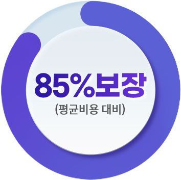 85%보장(평균비용 대비)